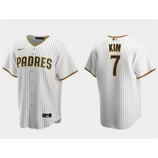 Men San Diego Padres 7 Ha Seong Kim White Cool Base Stitched Jersey Men San Diego Padres 7 Ha Seong Kim White Cool Base Stitched Jersey