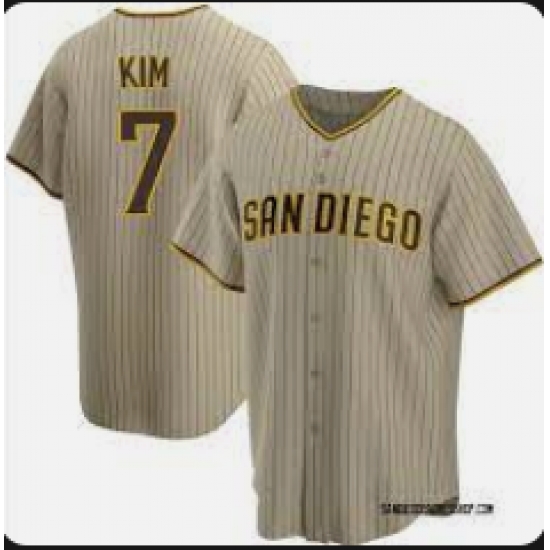Men San Diego Padres 7 Ha Seong Kim White Stitched MLB Cool Base Nike Brown Jersey Men San Diego Padres 7 Ha Seong Kim White Stitched MLB Cool Base Nike Brown Jersey