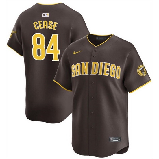 Men San Diego Padres 84 Dylan Cease Brown 2024 Away Limited Stitched Baseball Jersey Men San Diego Padres 84 Dylan Cease Brown 2024 Away Limited Stitched Baseball Jersey