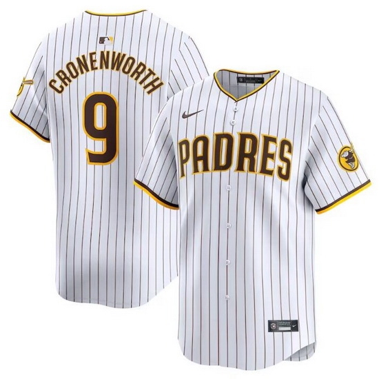 Men San Diego Padres 9 Jake Cronenworth White 2024 Home Limited Stitched Baseball Jersey Men San Diego Padres 9 Jake Cronenworth White 2024 Home Limited Stitched Baseball Jersey