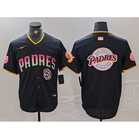 Men San Diego Padres Black Team Big Logo Cool Base Stitched Baseball JerseyS 2 Men San Diego Padres Black Team Big Logo Cool Base Stitched Baseball JerseyS 2