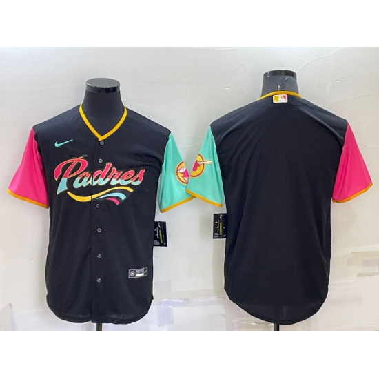 Men San Diego Padres Blank 2022 Black City Connect Cool Base Stitched Jersey Men San Diego Padres Blank 2022 Black City Connect Cool Base Stitched Jersey