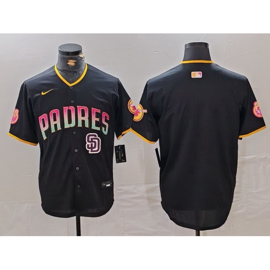 Men San Diego Padres Blank Black Cool Base Stitched Baseball Jersey 1 Men San Diego Padres Blank Black Cool Base Stitched Baseball Jersey 1