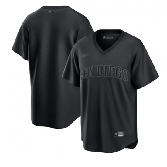Men San Diego Padres Blank Black Pitch Black Fashion Replica Stitched Jersey Men San Diego Padres Blank Black Pitch Black Fashion Replica Stitched Jersey
