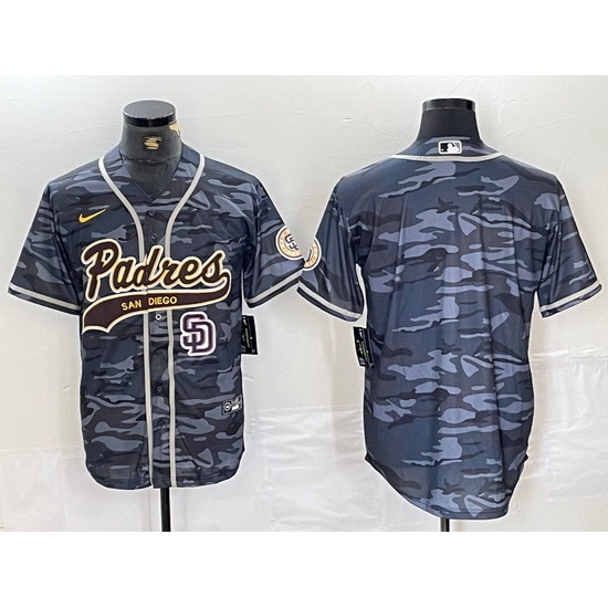 Men San Diego Padres Blank Gray Camo Cool Base Stitched Baseball Jersey 9 Men San Diego Padres Blank Gray Camo Cool Base Stitched Baseball Jersey 9