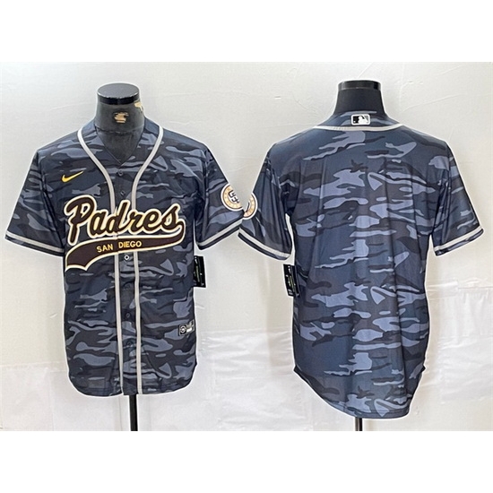 Men San Diego Padres Blank Gray Camo Cool Base Stitched Baseball Jersey Men San Diego Padres Blank Gray Camo Cool Base Stitched Baseball Jersey