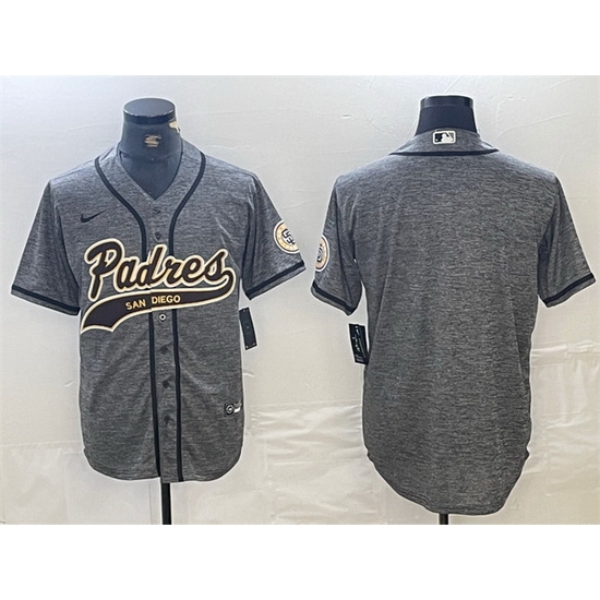 Men San Diego Padres Blank Gray Cool Base Stitched Baseball Jersey Men San Diego Padres Blank Gray Cool Base Stitched Baseball Jersey