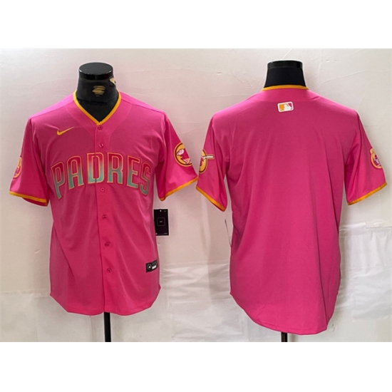 Men San Diego Padres Blank Pink Cool Base Stitched Baseball Jersey Men San Diego Padres Blank Pink Cool Base Stitched Baseball Jersey