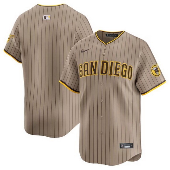 Men San Diego Padres Blank Tan 2024 Alternate Limited Stitched Baseball Jersey Men San Diego Padres Blank Tan 2024 Alternate Limited Stitched Baseball Jersey