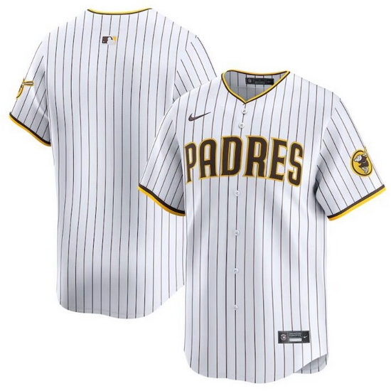 Men San Diego Padres Blank White 2024 Home Limited Stitched Baseball Jersey Men San Diego Padres Blank White 2024 Home Limited Stitched Baseball Jersey