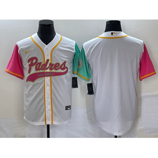 Men San Diego Padres Blank White City Connect Cool Base Stitched Baseball Jersey Men San Diego Padres Blank White City Connect Cool Base Stitched Baseball Jersey