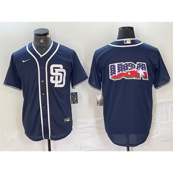 Men San Diego Padres Navy Team Big Logo Cool Base Stitched Baseball Jersey 6 Men San Diego Padres Navy Team Big Logo Cool Base Stitched Baseball Jersey 6