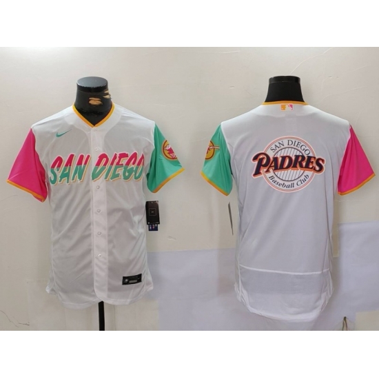 Men San Diego Padres big logo Profar White City Connect Cool Base Stitched Baseball Jersey 3 Men San Diego Padres big logo Profar White City Connect Cool Base Stitched Baseball Jersey 3