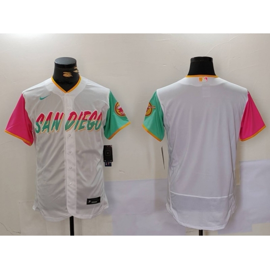 Men San Diego Padres big logo Profar White City Connect Cool Base Stitched Baseball Jersey 7 Men San Diego Padres big logo Profar White City Connect Cool Base Stitched Baseball Jersey 7