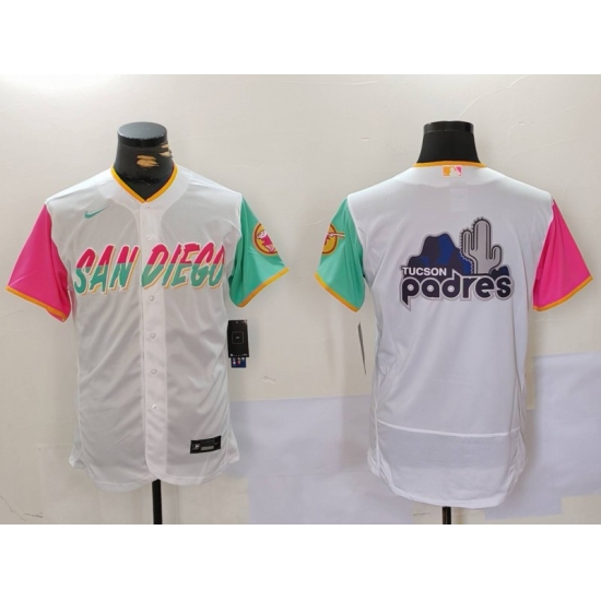 Men San Diego Padres big logo Profar White City Connect Cool Base Stitched Baseball Jersey 8 Men San Diego Padres big logo Profar White City Connect Cool Base Stitched Baseball Jersey 8