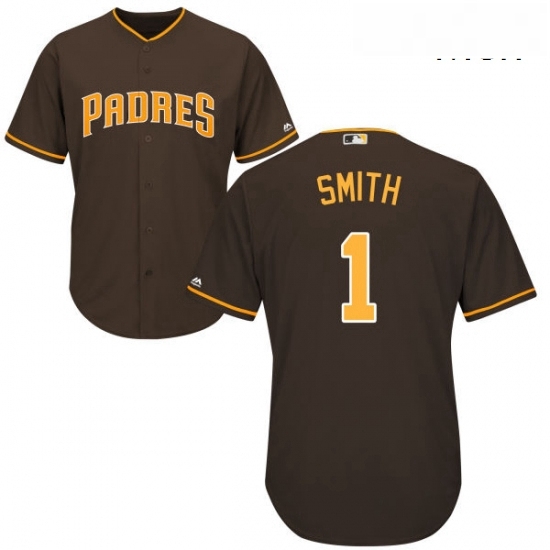Mens Majestic San Diego Padres 1 Ozzie Smith Replica Brown Alternate Cool Base MLB Jersey Mens Majestic San Diego Padres 1 Ozzie Smith Replica Brown Alternate Cool Base MLB Jersey