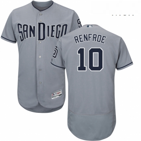 Mens Majestic San Diego Padres 10 Hunter Renfroe Authentic Grey Road Cool Base MLB Jersey Mens Majestic San Diego Padres 10 Hunter Renfroe Authentic Grey Road Cool Base MLB Jersey