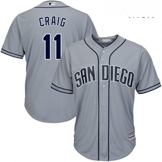 Mens Majestic San Diego Padres 11 Allen Craig Authentic Grey Road Cool Base MLB Jersey Mens Majestic San Diego Padres 11 Allen Craig Authentic Grey Road Cool Base MLB Jersey