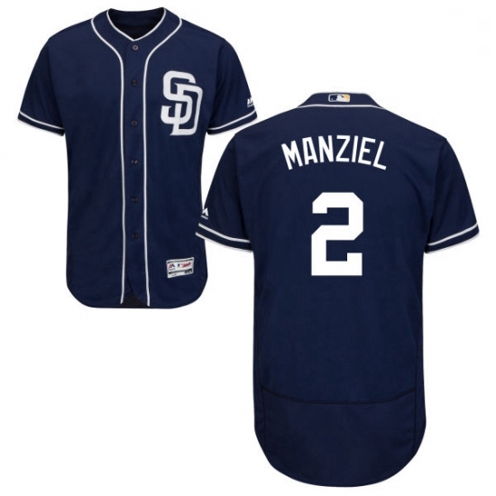 Mens Majestic San Diego Padres 2 Johnny Manziel Navy Blue Alternate Flex Base Authentic Collection MLB Jersey Mens Majestic San Diego Padres 2 Johnny Manziel Navy Blue Alternate Flex Base Authentic Collection MLB Jersey