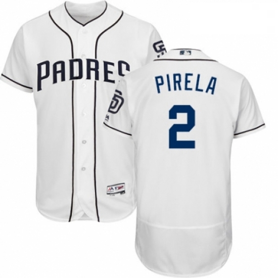 Mens Majestic San Diego Padres 2 Jose Pirela White Home Flex Base Authentic Collection MLB Jersey Mens Majestic San Diego Padres 2 Jose Pirela White Home Flex Base Authentic Collection MLB Jersey