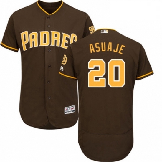 Mens Majestic San Diego Padres 20 Carlos Asuaje Brown Alternate Flex Base Authentic Collection MLB Jersey Mens Majestic San Diego Padres 20 Carlos Asuaje Brown Alternate Flex Base Authentic Collection MLB Jersey