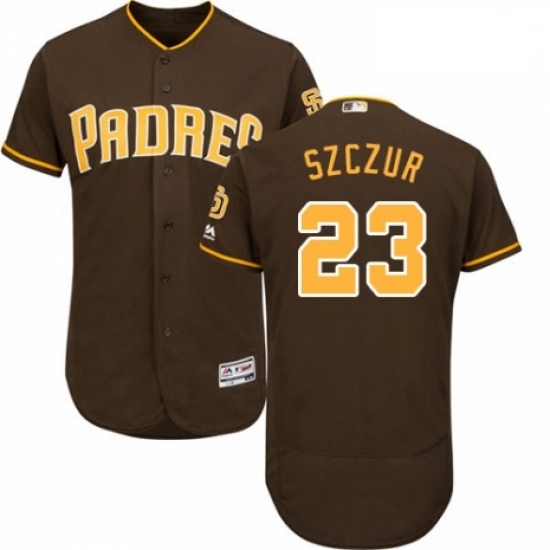 Mens Majestic San Diego Padres 23 Matt Szczur Brown Alternate Flex Base Authentic Collection MLB Jersey Mens Majestic San Diego Padres 23 Matt Szczur Brown Alternate Flex Base Authentic Collection MLB Jersey