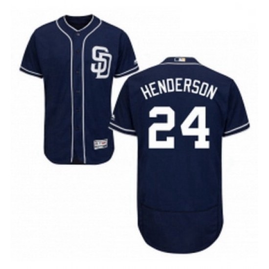 Mens Majestic San Diego Padres 24 Rickey Henderson Navy Blue Alternate Flex Base Authentic Collection MLB Jersey Mens Majestic San Diego Padres 24 Rickey Henderson Navy Blue Alternate Flex Base Authentic Collection MLB Jersey