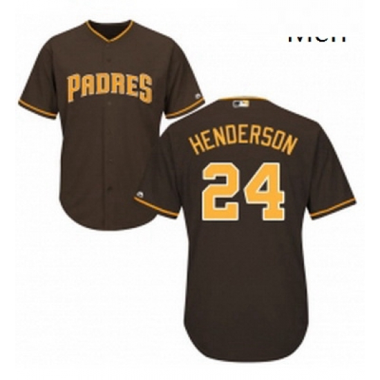 Mens Majestic San Diego Padres 24 Rickey Henderson Replica Brown Alternate Cool Base MLB Jersey Mens Majestic San Diego Padres 24 Rickey Henderson Replica Brown Alternate Cool Base MLB Jersey