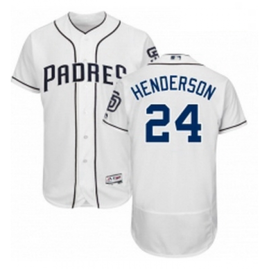 Mens Majestic San Diego Padres 24 Rickey Henderson White Home Flex Base Authentic Collection MLB Jersey Mens Majestic San Diego Padres 24 Rickey Henderson White Home Flex Base Authentic Collection MLB Jersey