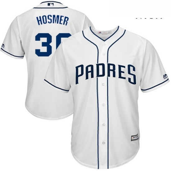 Mens Majestic San Diego Padres 30 Eric Hosmer Replica White Home Cool Base MLB Jersey Mens Majestic San Diego Padres 30 Eric Hosmer Replica White Home Cool Base MLB Jersey