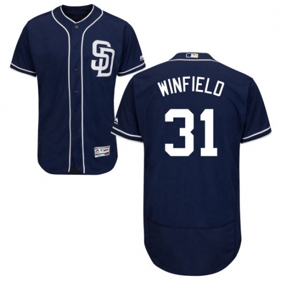 Mens Majestic San Diego Padres 31 Dave Winfield Navy Blue Alternate Flex Base Authentic Collection MLB Jersey Mens Majestic San Diego Padres 31 Dave Winfield Navy Blue Alternate Flex Base Authentic Collection MLB Jersey