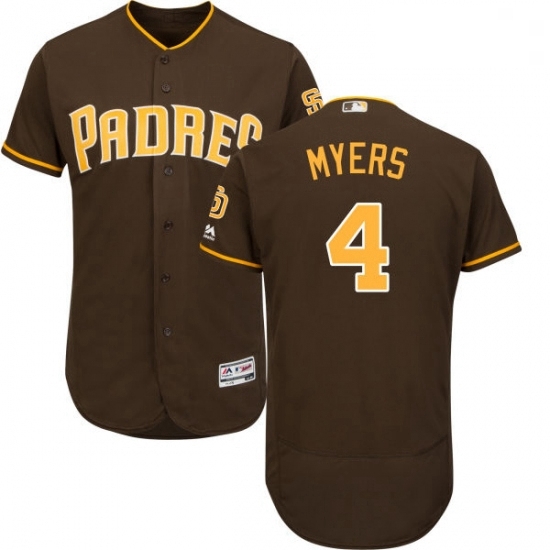 Mens Majestic San Diego Padres 4 Wil Myers Brown Alternate Flex Base Authentic Collection MLB Jersey Mens Majestic San Diego Padres 4 Wil Myers Brown Alternate Flex Base Authentic Collection MLB Jersey