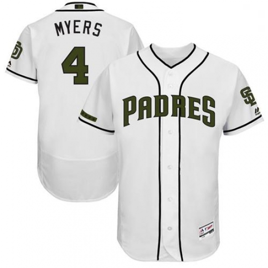 Mens Majestic San Diego Padres 4 Wil Myers White Memorial Day Authentic Collection Flex Base MLB Jersey Mens Majestic San Diego Padres 4 Wil Myers White Memorial Day Authentic Collection Flex Base MLB Jersey