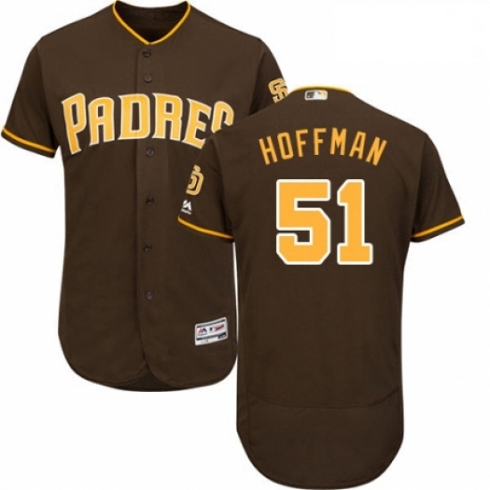 Mens Majestic San Diego Padres 51 Trevor Hoffman Brown Alternate Flex Base Authentic Collection MLB Jersey Mens Majestic San Diego Padres 51 Trevor Hoffman Brown Alternate Flex Base Authentic Collection MLB Jersey