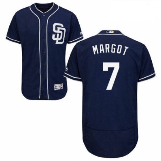 Mens Majestic San Diego Padres 7 Manuel Margot Navy Blue Alternate Flex Base Authentic Collection MLB Jersey Mens Majestic San Diego Padres 7 Manuel Margot Navy Blue Alternate Flex Base Authentic Collection MLB Jersey