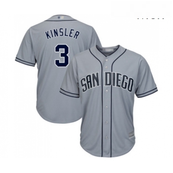 Mens San Diego Padres 3 Ian Kinsler Replica Grey Road Cool Base Baseball Jersey Mens San Diego Padres 3 Ian Kinsler Replica Grey Road Cool Base Baseball Jersey