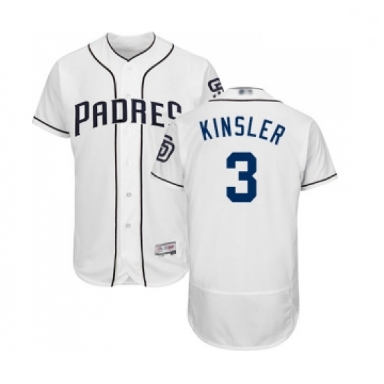 Mens San Diego Padres 3 Ian Kinsler White Home Flex Base Authentic Collection Baseball Jersey Mens San Diego Padres 3 Ian Kinsler White Home Flex Base Authentic Collection Baseball Jersey