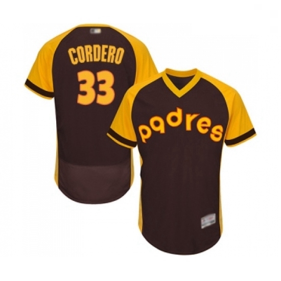 Mens San Diego Padres 33 Franchy Cordero Brown Alternate Cooperstown Authentic Collection MLB Jersey Flex Base Mens San Diego Padres 33 Franchy Cordero Brown Alternate Cooperstown Authentic Collection MLB Jersey Flex Base