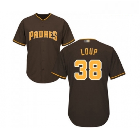 Mens San Diego Padres 38 Aaron Loup Replica Brown Alternate Cool Base Baseball Jersey Mens San Diego Padres 38 Aaron Loup Replica Brown Alternate Cool Base Baseball Jersey