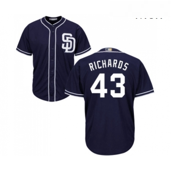 Mens San Diego Padres 43 Garrett Richards Replica Navy Blue Alternate 1 Cool Base Baseball Jersey Mens San Diego Padres 43 Garrett Richards Replica Navy Blue Alternate 1 Cool Base Baseball Jersey