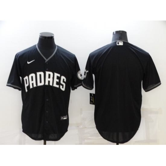 Men's San Diego Padres Blank Black Game Jersey Men's San Diego Padres Blank Black Game Jersey