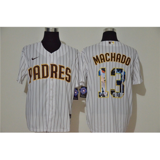 Padres 13 Manny Machado White Nike Cool Base Player Jersey Padres 13 Manny Machado White Nike Cool Base Player Jersey