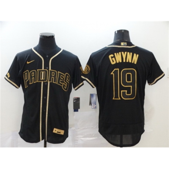 Padres 19 Tony Gwynn Black Gold 2020 Nike Cool Base Jersey Padres 19 Tony Gwynn Black Gold 2020 Nike Cool Base Jersey