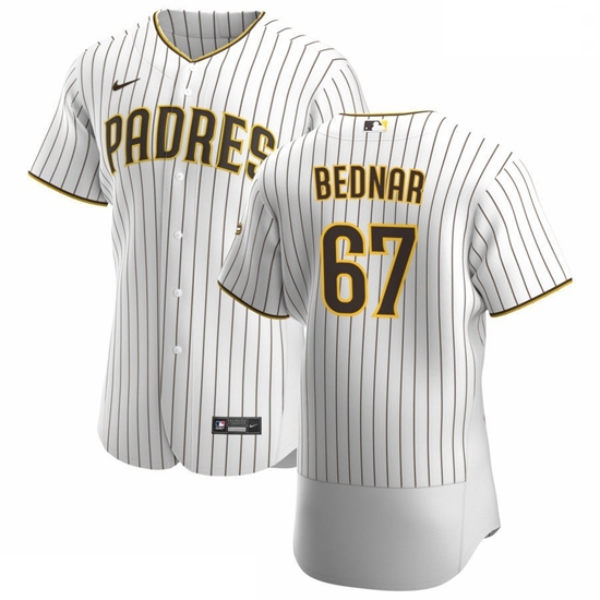 San Diego Padres 67 David Bednar Men Nike White Brown Home 2020 Authentic Player Jersey San Diego Padres 67 David Bednar Men Nike White Brown Home 2020 Authentic Player Jersey