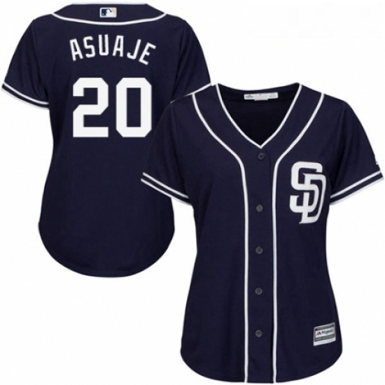 Womens Majestic San Diego Padres 20 Carlos Asuaje Authentic Navy Blue Alternate 1 Cool Base MLB Jersey Womens Majestic San Diego Padres 20 Carlos Asuaje Authentic Navy Blue Alternate 1 Cool Base MLB Jersey
