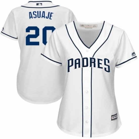 Womens Majestic San Diego Padres 20 Carlos Asuaje Replica White Home Cool Base MLB Jersey Womens Majestic San Diego Padres 20 Carlos Asuaje Replica White Home Cool Base MLB Jersey