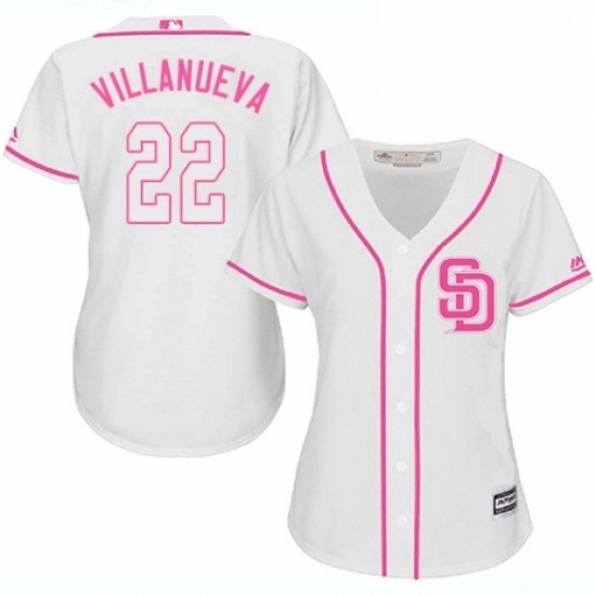 Womens Majestic San Diego Padres 22 Christian Villanueva Replica White Fashion Cool Base MLB Jersey Womens Majestic San Diego Padres 22 Christian Villanueva Replica White Fashion Cool Base MLB Jersey