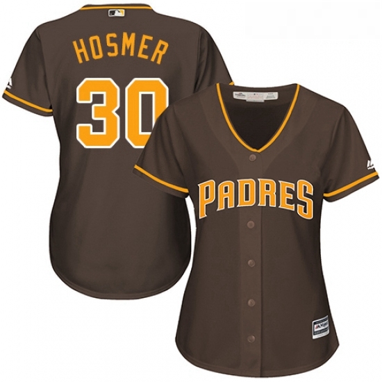 Womens Majestic San Diego Padres 30 Eric Hosmer Authentic Brown Alternate Cool Base MLB Jersey Womens Majestic San Diego Padres 30 Eric Hosmer Authentic Brown Alternate Cool Base MLB Jersey