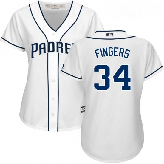 Womens Majestic San Diego Padres 34 Rollie Fingers Replica White Home Cool Base MLB Jersey Womens Majestic San Diego Padres 34 Rollie Fingers Replica White Home Cool Base MLB Jersey