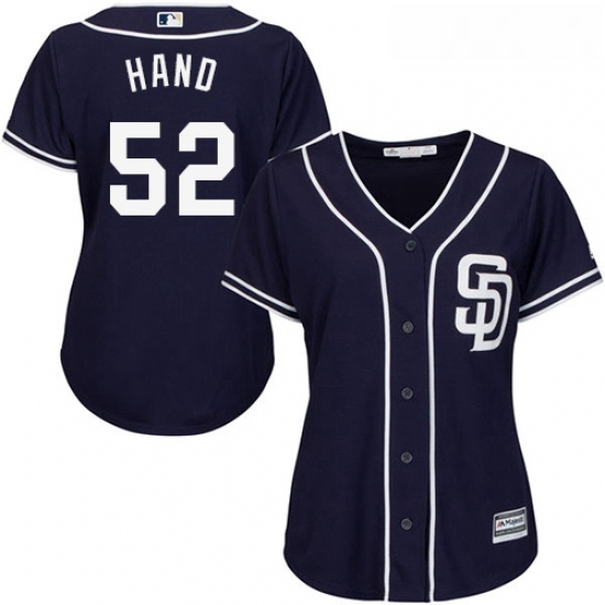 Womens Majestic San Diego Padres 52 Brad Hand Authentic Navy Blue Alternate 1 Cool Base MLB Jersey Womens Majestic San Diego Padres 52 Brad Hand Authentic Navy Blue Alternate 1 Cool Base MLB Jersey